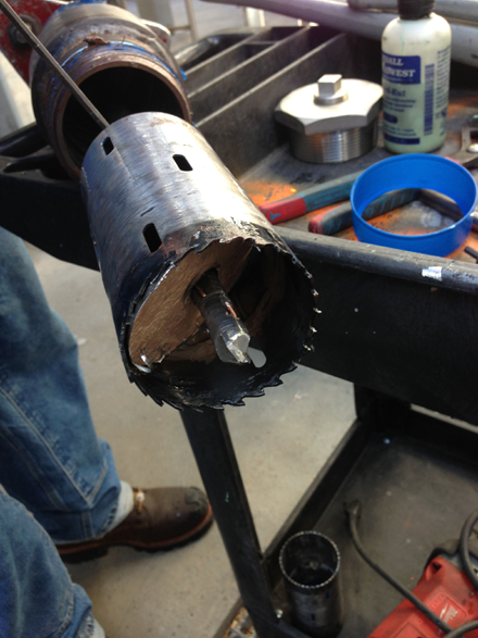 Tap Master, Inc. - 45 degree Hot Tap on 36' 316 S/S Tank